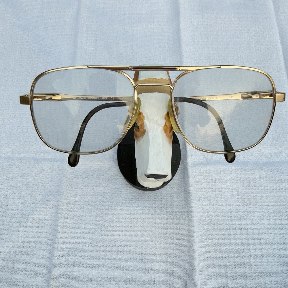 Luxottica Klixx Men Eyeglasses Frame Gold Tone Vintage Glasses Made in Italy 140